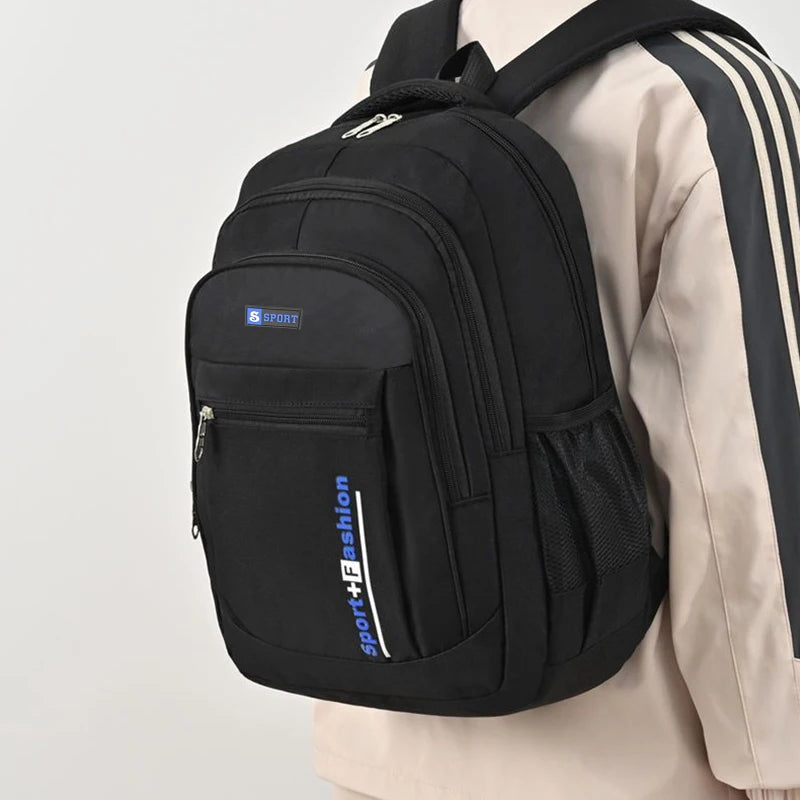 Mochila Escolar Unissex com Múltiplos Bolsos Resistente