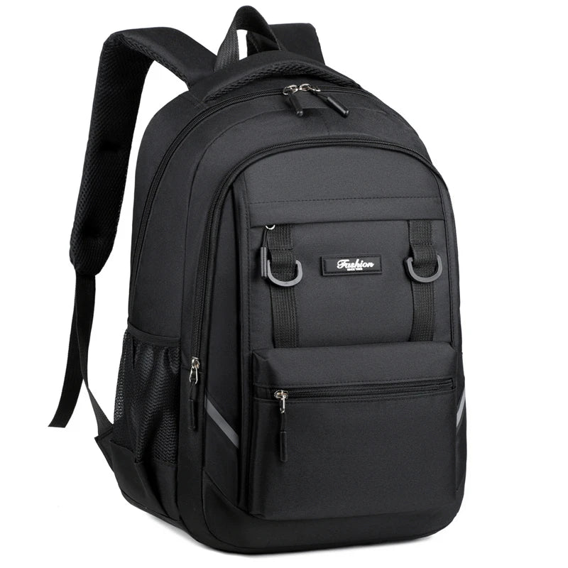 Mochila Unissex Fashion de Grande Capacidade com Múltiplos Bolsos e Compartimento para Notebook