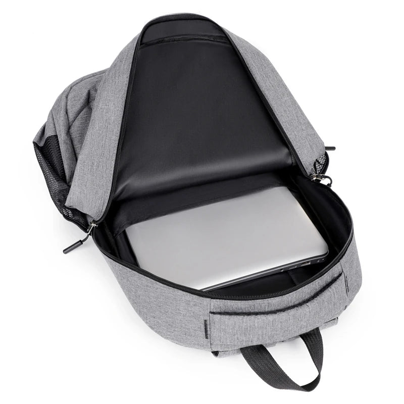 Mochila Unissex Fashion de Grande Capacidade com Múltiplos Bolsos e Compartimento para Notebook