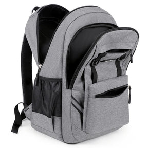 Mochila Unissex Fashion de Grande Capacidade com Múltiplos Bolsos e Compartimento para Notebook