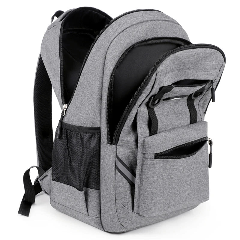 Mochila Unissex Fashion de Grande Capacidade com Múltiplos Bolsos e Compartimento para Notebook