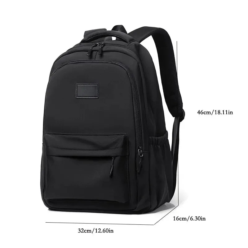 Mochila Unissex de Grande Capacidade para Viagem e Escola — Modelo Casual em Cor Sólida