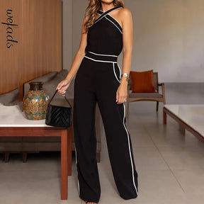 Macacão Feminino Elegante com Alças Cruzadas Castellani