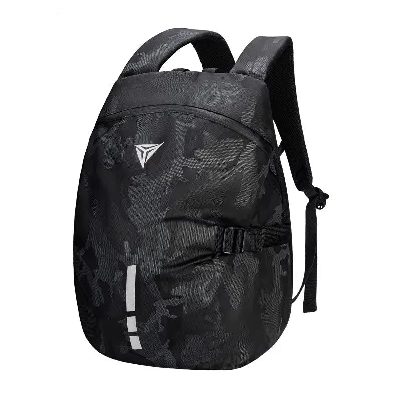 Mochila para Motociclista com Grande Capacidade para Capacete — Impermeável, Refletiva e Ideal para Viagens