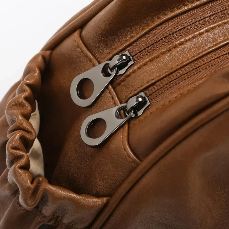 Mochila Couro Feminina Tipo Saco Angélica