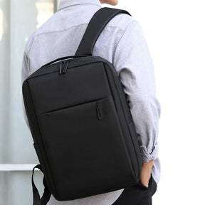 Mochila Masculina de Uso Versátil com Porta USB Recarregável e Material Impermeável para Escola e Negócios