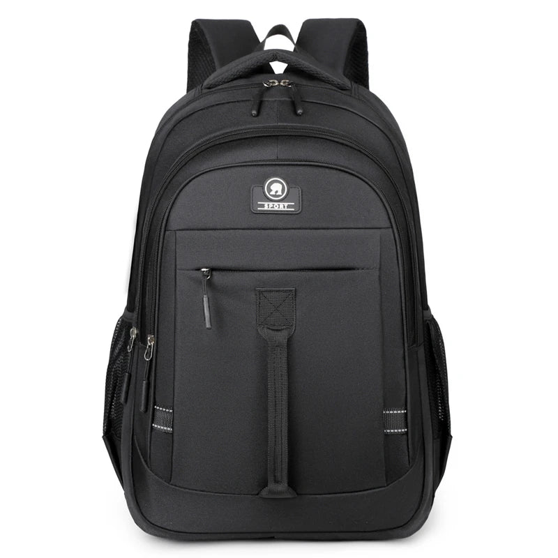 Mochila Escolar com Múltiplos Bolsos, Alças Ajustáveis e Fechamento em Zíper
