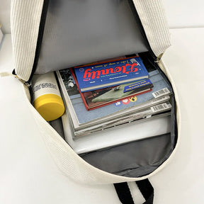 Mochila Feminina Impermeável em Nylon Lavável de Grande Capacidade — Ideal para Notebook, Viagem e Uso Diário