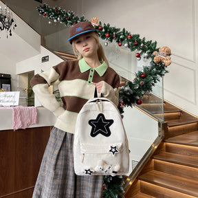 Mochila Feminina Impermeável em Nylon Lavável de Grande Capacidade — Ideal para Notebook, Viagem e Uso Diário