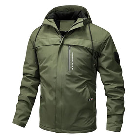Jaqueta Masculina de Inverno com Capuz Estilo Parka Forrada