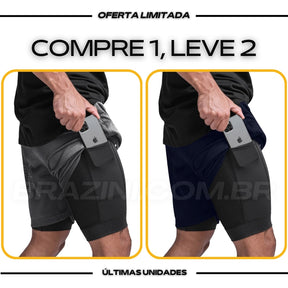 Shorts Dry-Fit™ de Compressão Sellina - COMPRE 1 LEVE 2
