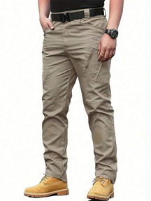 (Compre 1 Leve 2) Calça Tática Masculina Cargo Militar com 8 Bolsos, Resistente à Água e Desgaste