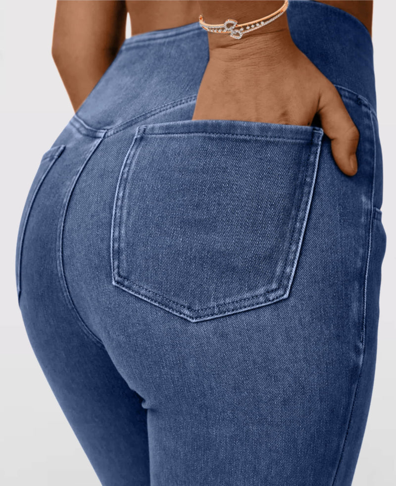 Calça Feminina Cintura Alta Cruzada