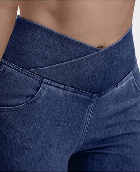 Calça Feminina Cintura Alta Cruzada