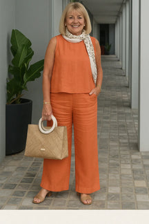 Conjunto Feminino Calça e Blusa Elegante Helena