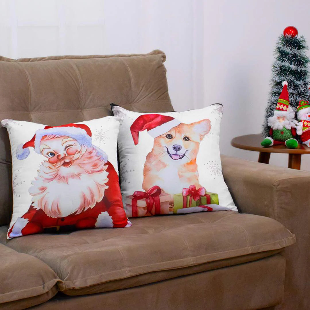 Capas Natalinas para Almofadas – Decoração Prática e Elegante