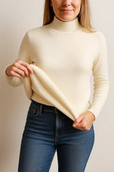 Suéter Peluciado Feminino Gola Média