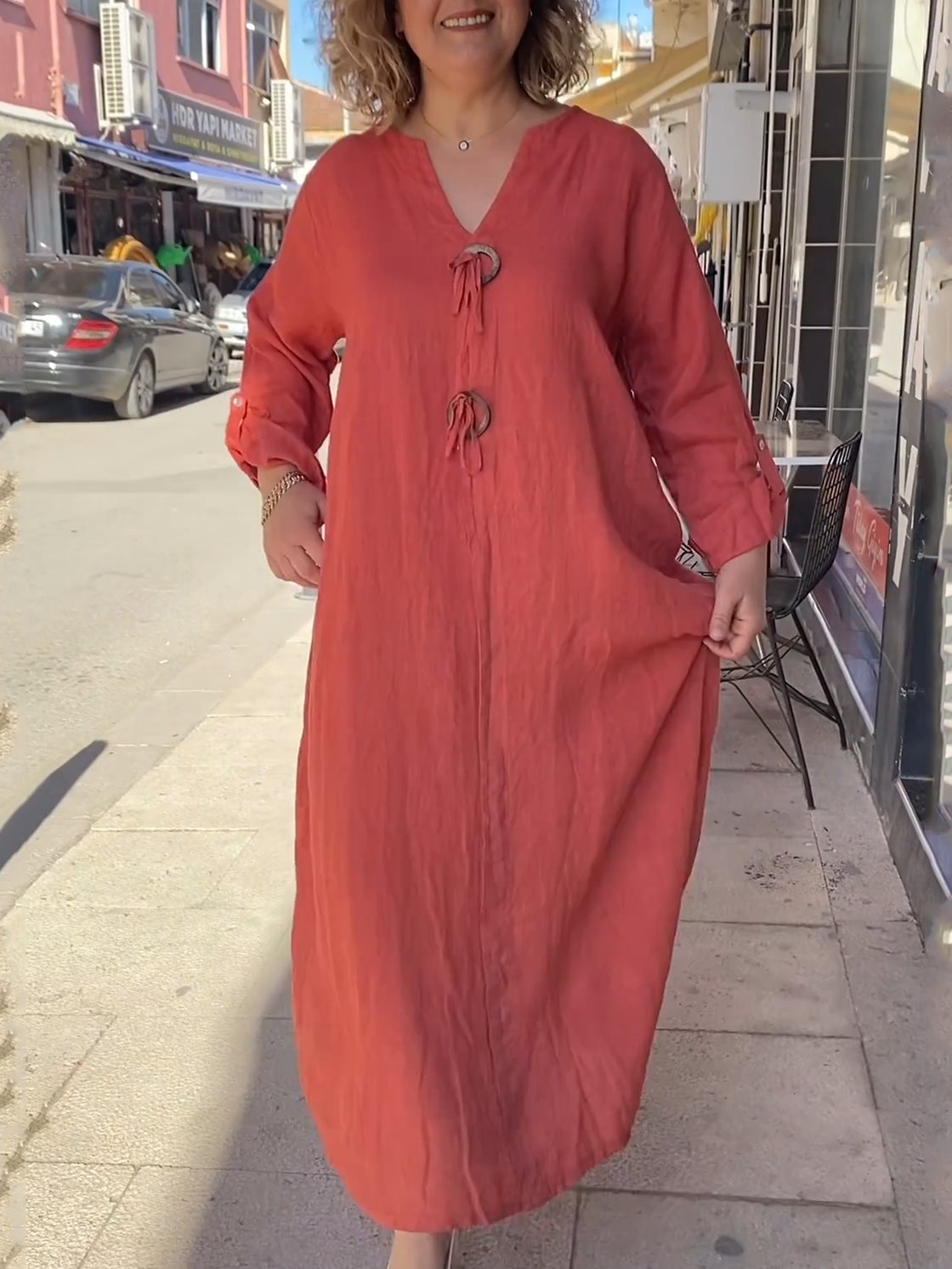 Vestido Casual Longo Elizabeth Algodão e Linho Premium - Compre 1 Leve 2
